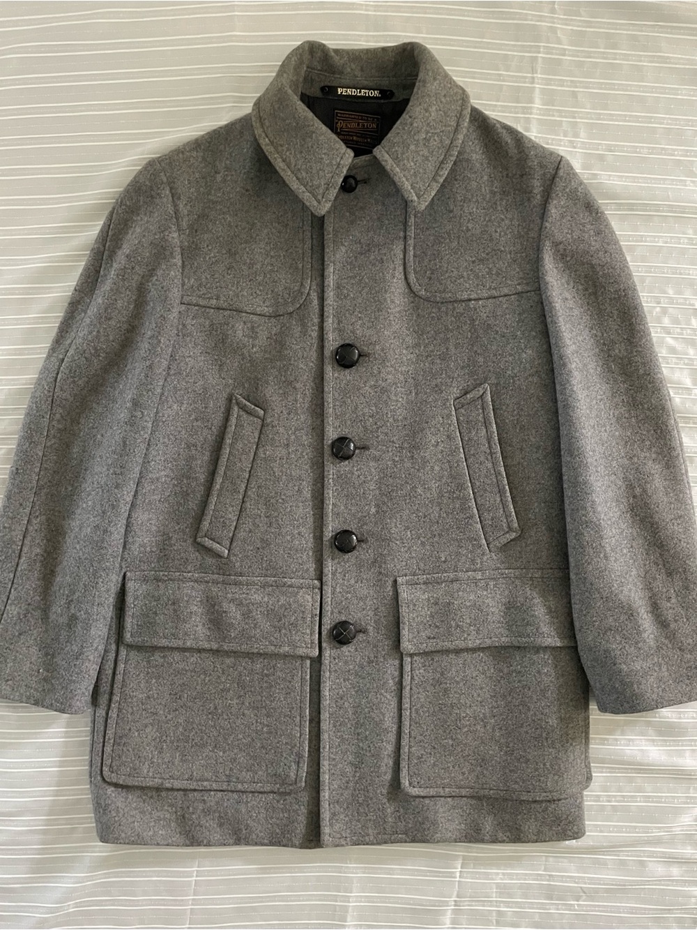 Vtg.Pendleton Men’s Gray Wool Pea Coat Men's L classic preppy